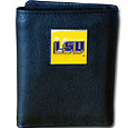 LSU Tigers Leather Tri-fold Wallet
